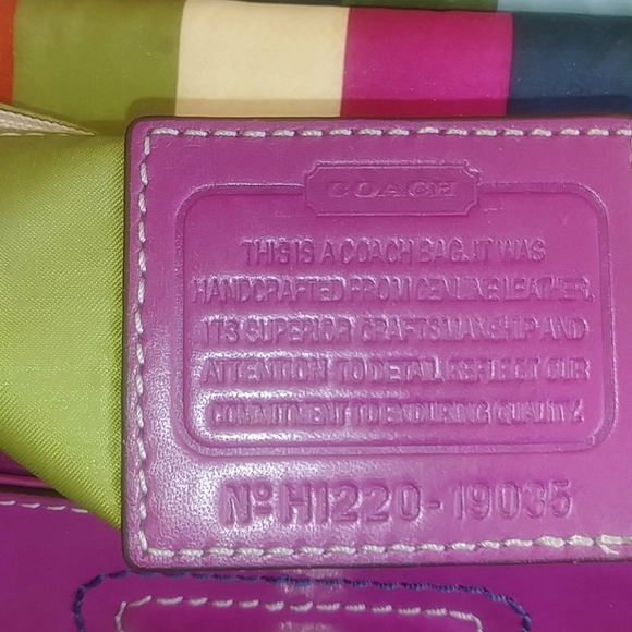 GORGEOUS BERRY COLORBLOCK FULLGRAIN LEATHER  COACH 70TH ANNIVERSARY WILLIS… - Picture 12 of 17